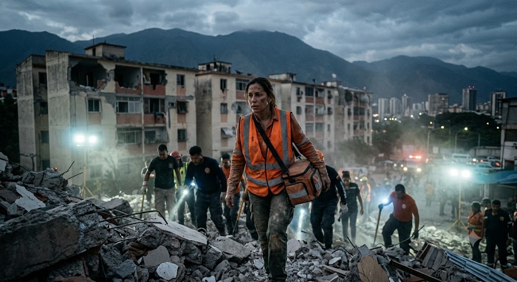 Reportaje sobre el sismo en Venezuela