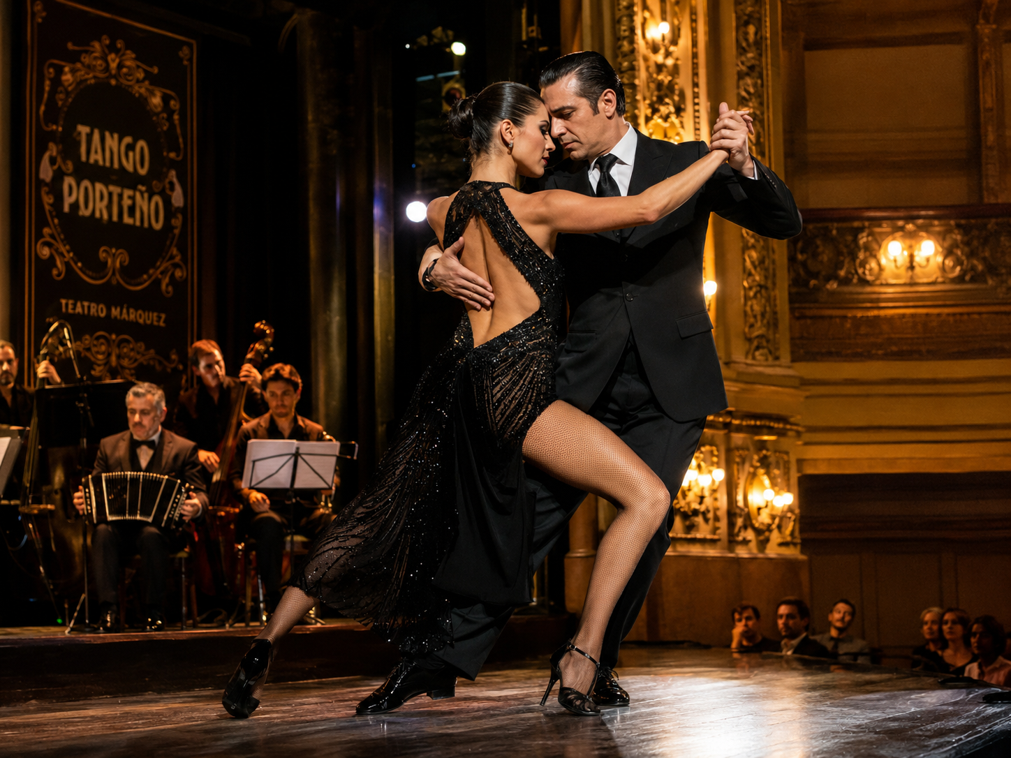 Pareja bailando tango en Buenos Aires