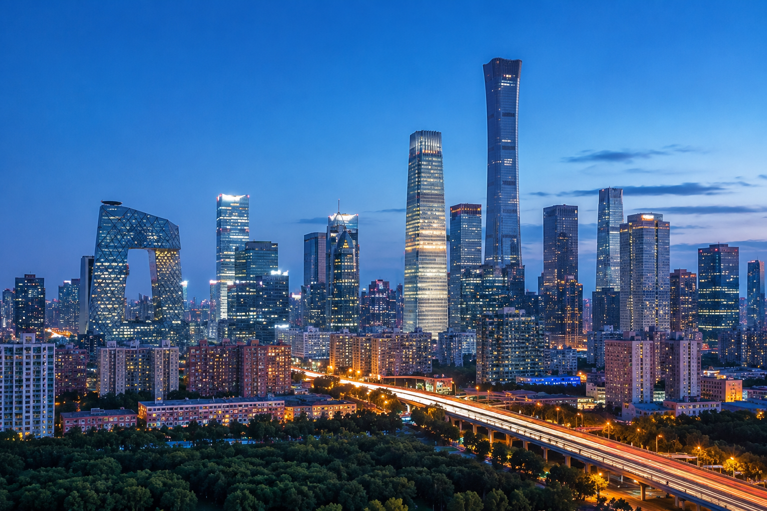 Panorama urbano de Pekín, China